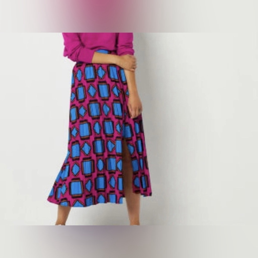 NEW Abbott Elementary Mid Rise Midi Pleated Skirt 2X $54